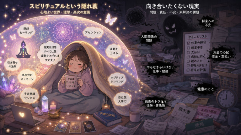 ノンデュアリティを隠れ蓑にして現実逃避をしてしまう罠、スピリチュアル・バイパスとは?